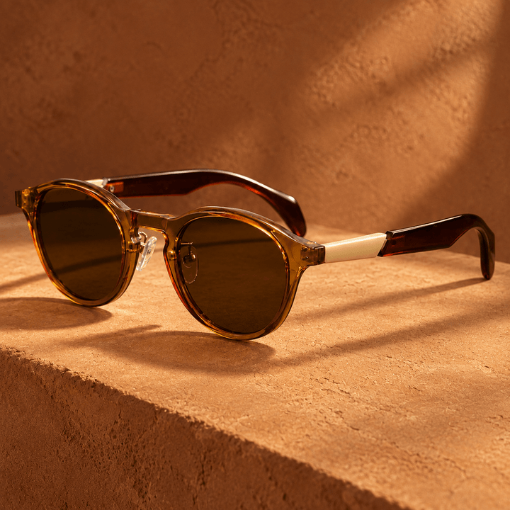 Caldris Round Sunglasses Brown image 2
