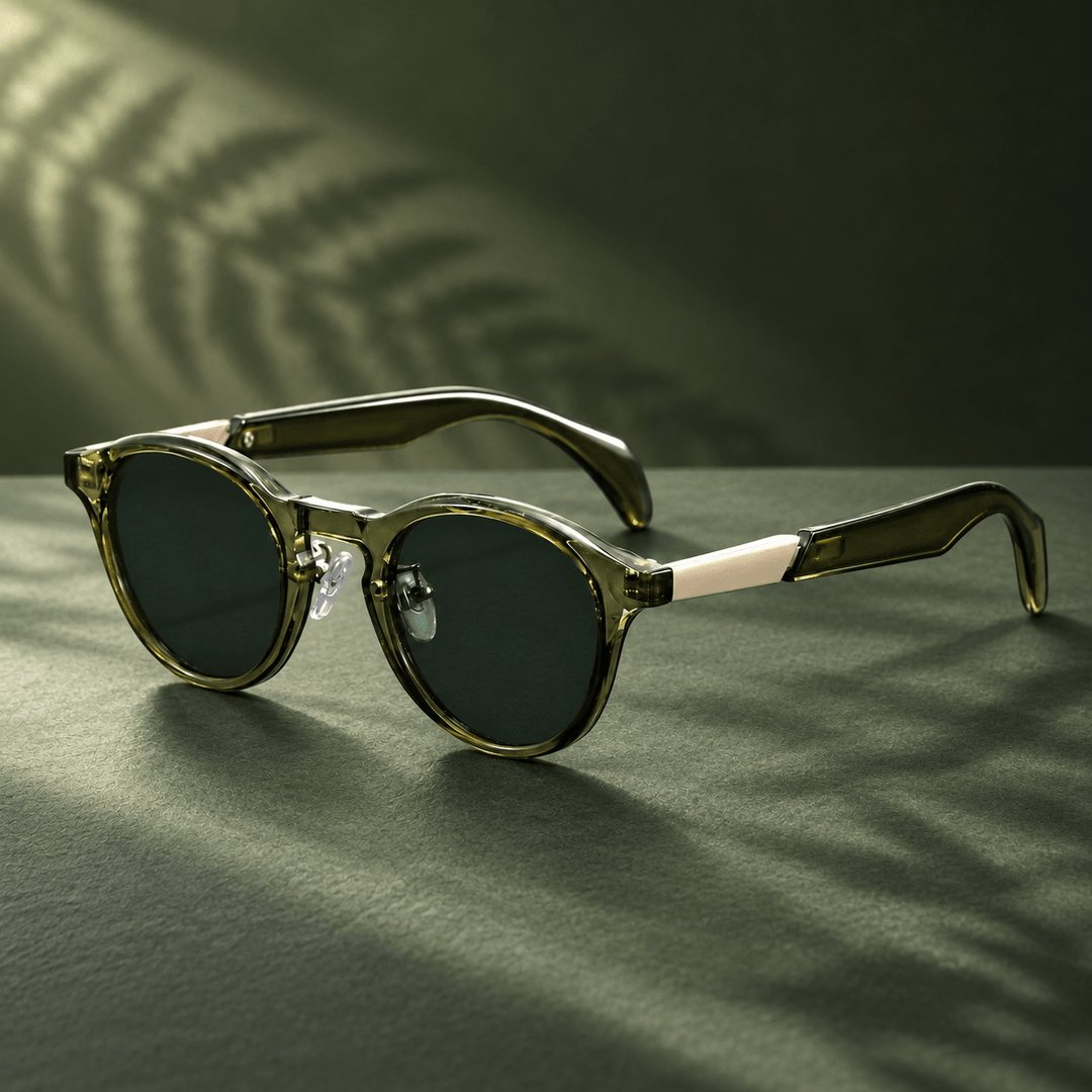 Caldris Round Sunglasses Green image 3