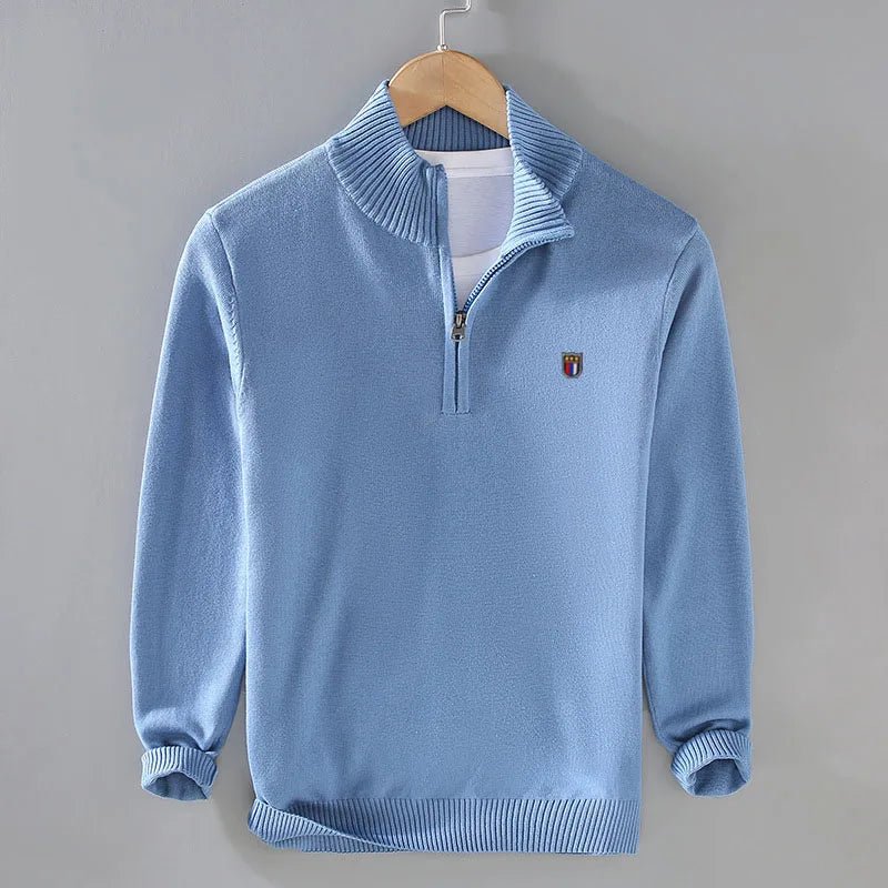 Calenox — Quarter - Zip Knit Sweater for Soft Warmth and Comfort (Light green S) - | Zavonix