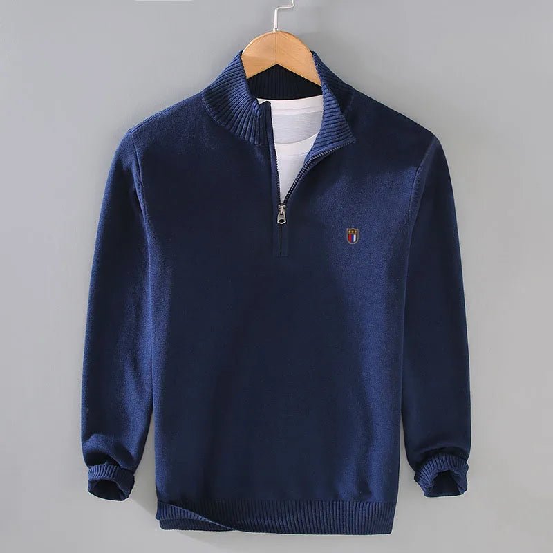 Calenox — Quarter - Zip Knit Sweater for Soft Warmth and Comfort (Light green S) - | Zavonix