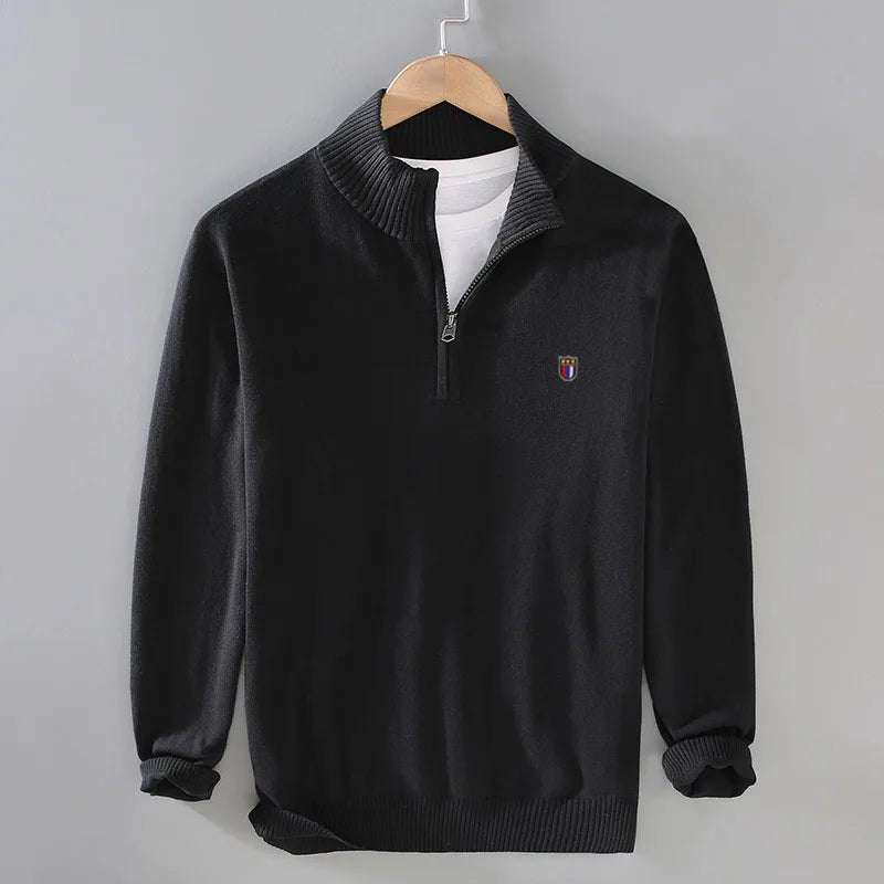 Calenox — Quarter - Zip Knit Sweater for Soft Warmth and Comfort (Light green S) - | Zavonix