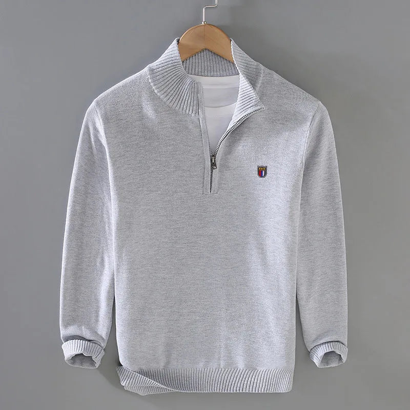 Calenox — Quarter - Zip Knit Sweater for Soft Warmth and Comfort (Light green S) - | Zavonix