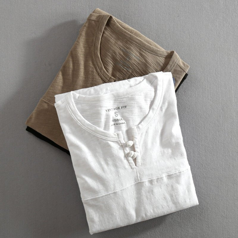 Callen Henley — Soft Cotton Henley Shirt with Relaxed Fit (Black S) - | Zavonix