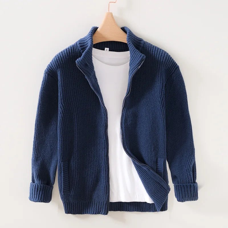 Calvenis Sweater — Soft Merino Wool Knitwear with Timeless Fit (Dark Gray S) - | Zavonix