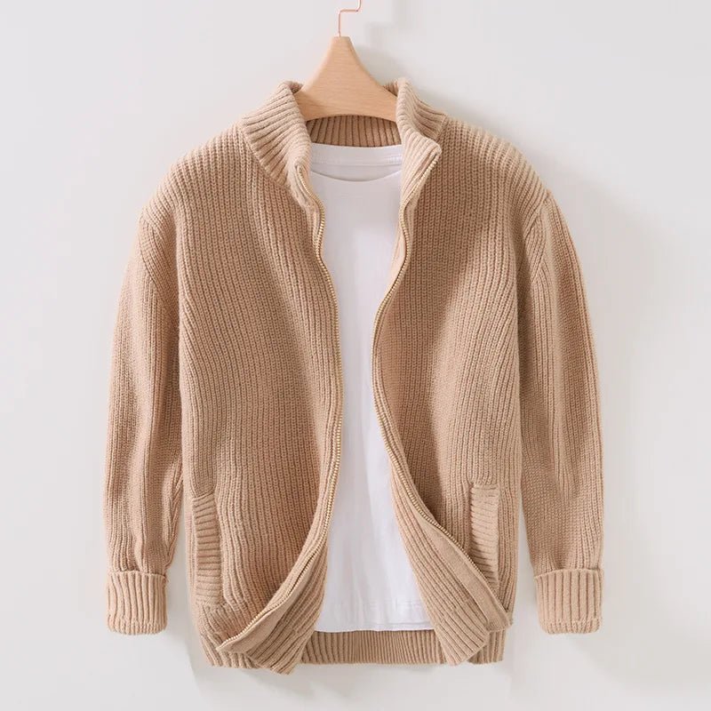Calvenis Sweater — Soft Merino Wool Knitwear with Timeless Fit (Dark Gray S) - | Zavonix