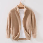 Calvenis Sweater — Soft Merino Wool Knitwear with Timeless Fit (Beige S) - | Zavonix