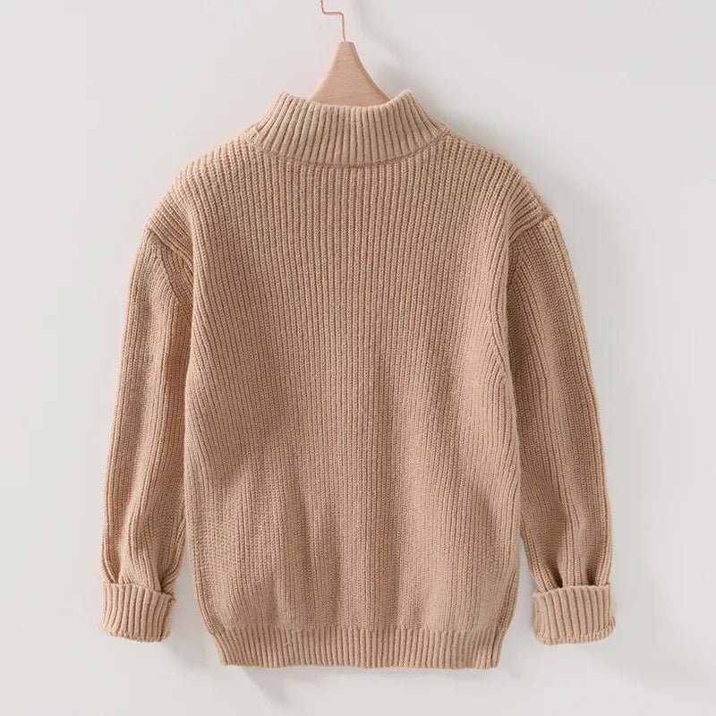 Calvenis Sweater — Soft Merino Wool Knitwear with Timeless Fit (Beige S) - | Zavonix