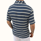 Calveron Polo — Breathable Cotton Shirt with Tailored Fit (Blue S) - | Zavonix
