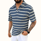 Calveron Polo — Breathable Cotton Shirt with Tailored Fit (Blue S) - | Zavonix