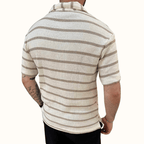 Calveron Polo — Breathable Cotton Shirt with Tailored Fit (Cream S) - | Zavonix