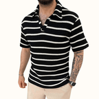 Calveron Polo — Breathable Cotton Shirt with Tailored Fit (Black S) - | Zavonix