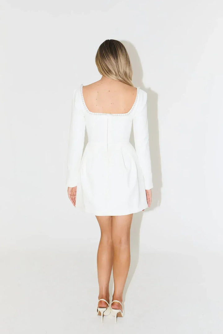 Camille Pearl-Trim Mini Dress product image 8