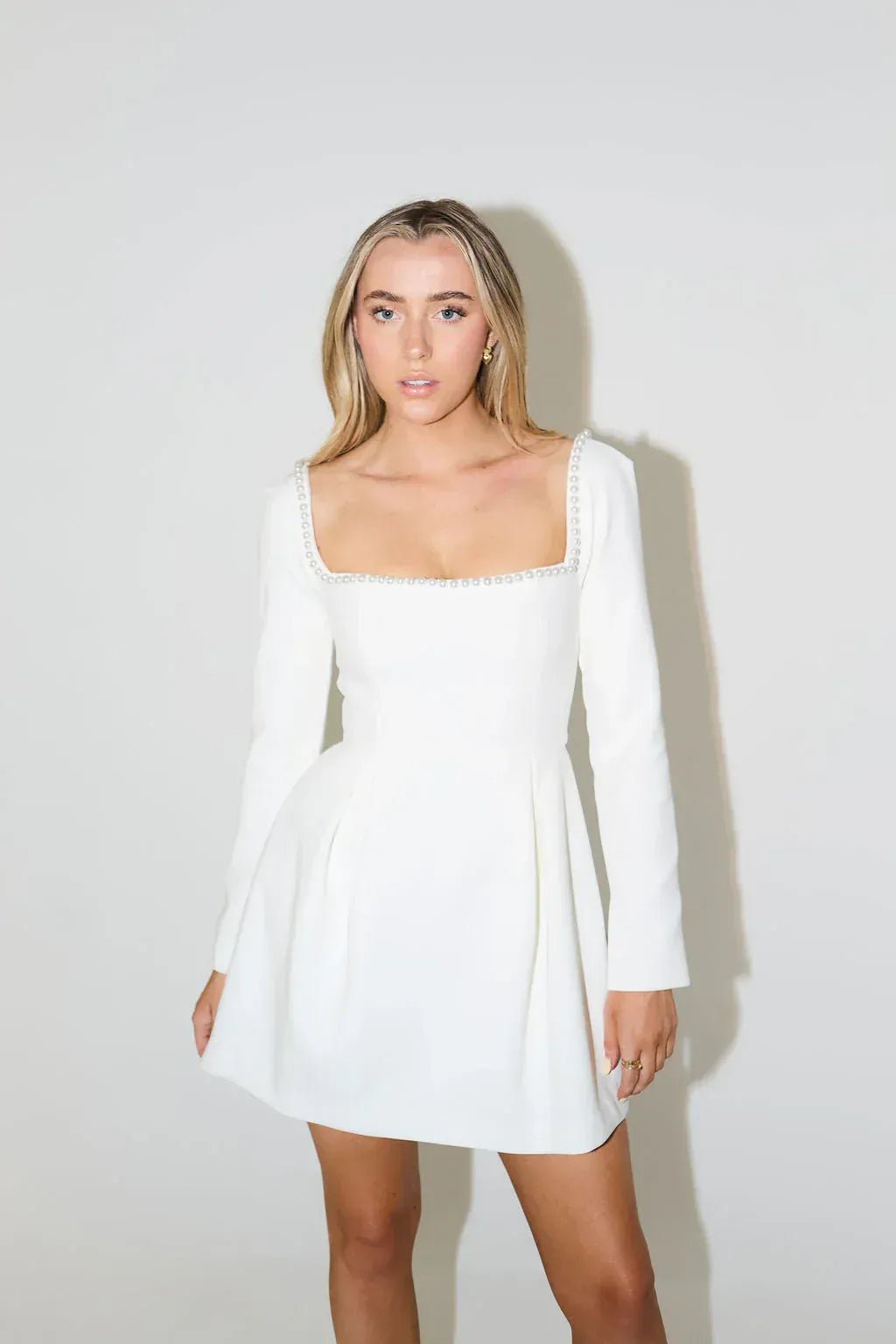 Camille Pearl-Trim Mini Dress product image 9
