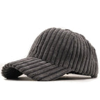 Capri Ribbed Corduroy Cap (Grey ) - | Zavonix