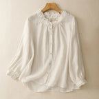 CAROLINA LINEN SHIRT (Cream XS) - | Zavonix