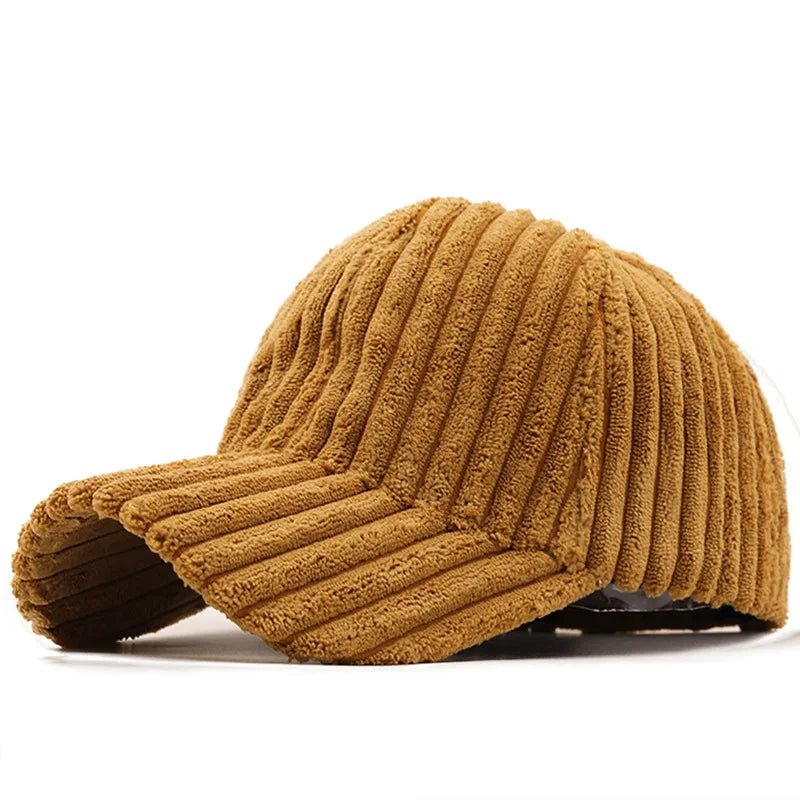 Capri Ribbed Corduroy Cap (Khaki ) - | Zavonix