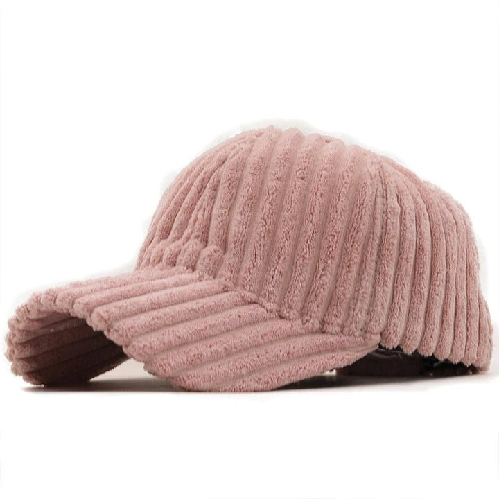 Capri Ribbed Corduroy Cap (Pink ) - | Zavonix