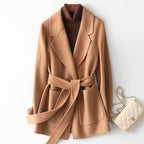 Cashmere Power Jacket™ — Command Every Room with Unstoppable Confidence and Soft Sophistication (Camel XS) - | Zavonix