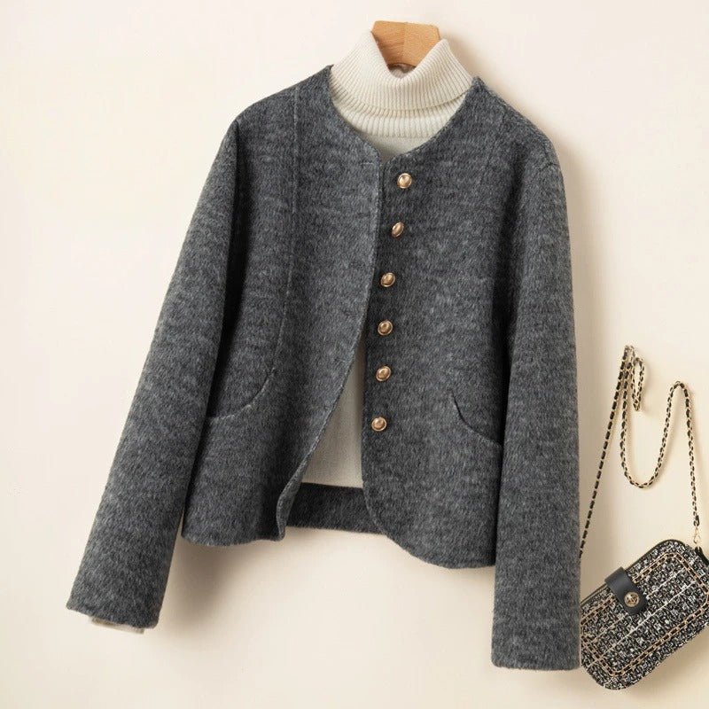 Cashmere Wool Coat™ — Wrap Yourself in Effortless Warmth and Timeless Elegance (Dark Gray XS) - | Zavonix