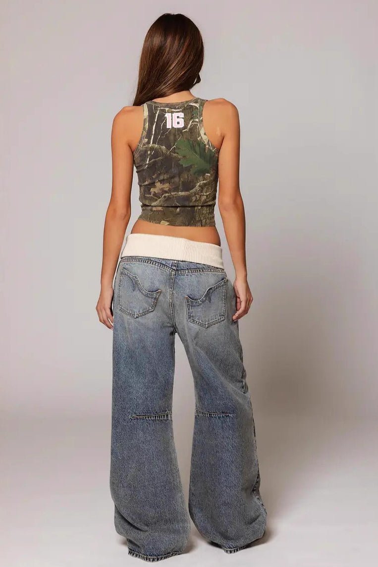 Cassia Rolled-Waist Wide-Leg Jeans product image 4