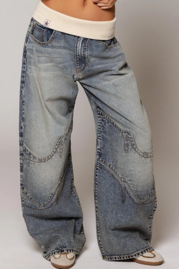 Cassia Rolled-Waist Wide-Leg Jeans product image 5