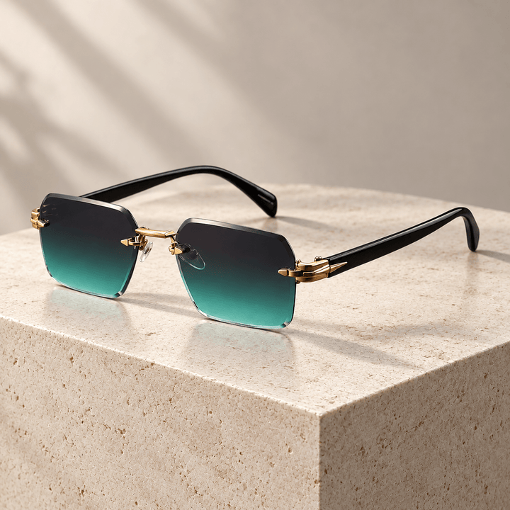 Cassiel Rimless Sunglasses Green image 1