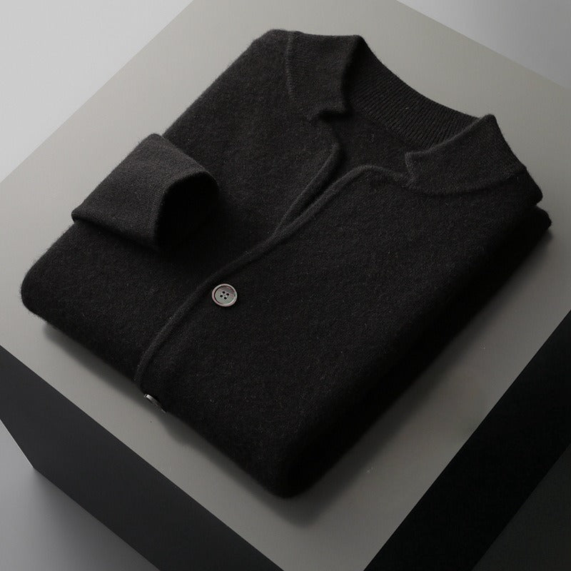 CASTELLO CASHMERE CARDIGAN (Black XS) - | Zavonix
