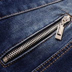 Casual Cotton - Rich Denim Jacket with Bold Rebellious Style (Dark Blue XS) - | Zavonix