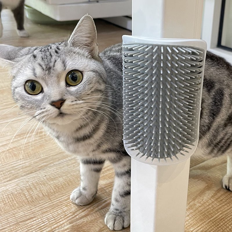 Katzen-Eckpflege-Massagegerät mit Klebehalterung