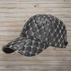 "Cavendish" Leather Cap (Black // White ) - | Zavonix