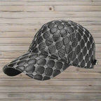 "Cavendish" Leather Cap (Black // White ) - | Zavonix