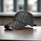 "Cavendish" Leather Cap (Black ) - | Zavonix