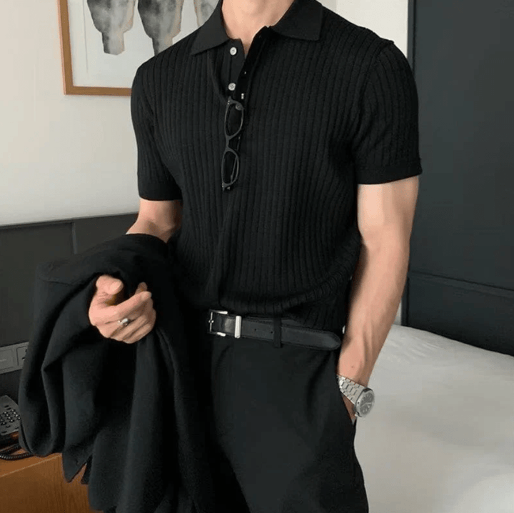 Caveren Ribbed Slim Polo product image 3
