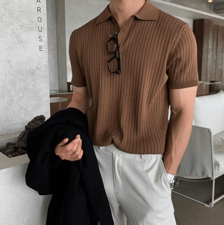 Caveren Ribbed Slim Polo product image 4