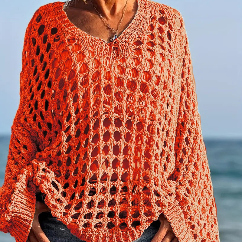 Celeste Airy Crochet Knit Top Product Image 05