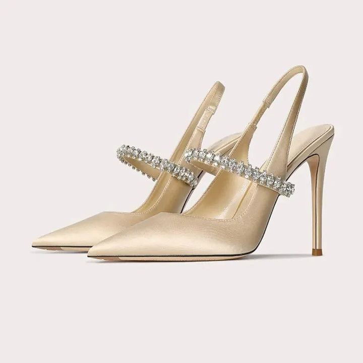 Celestine Crystal-Strap Slingback Heels product image 1