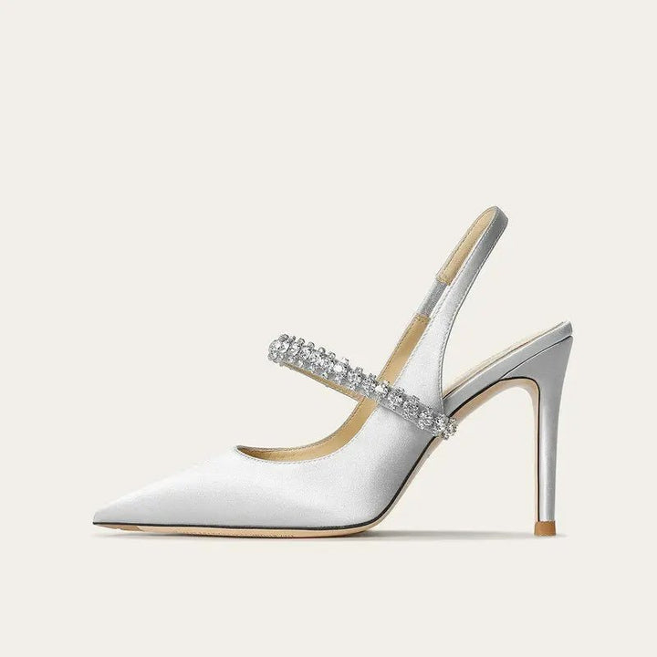 Celestine Crystal-Strap Slingback Heels product image 3