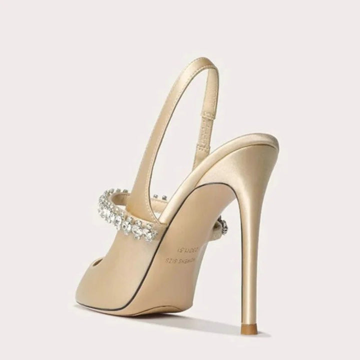 Celestine Crystal-Strap Slingback Heels product image 5