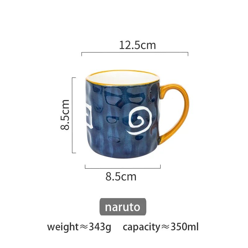 Ceramic Coffee Mug with Bold Blue and White Design – 350ml Pottery Mug, Dishwasher Safe, Artistic Accent 6
