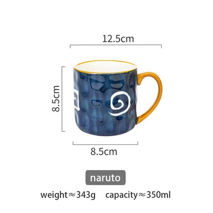 Ceramic Coffee Mug with Bold Blue and White Design – 350ml Pottery Mug, Dishwasher Safe, Artistic Accent 6