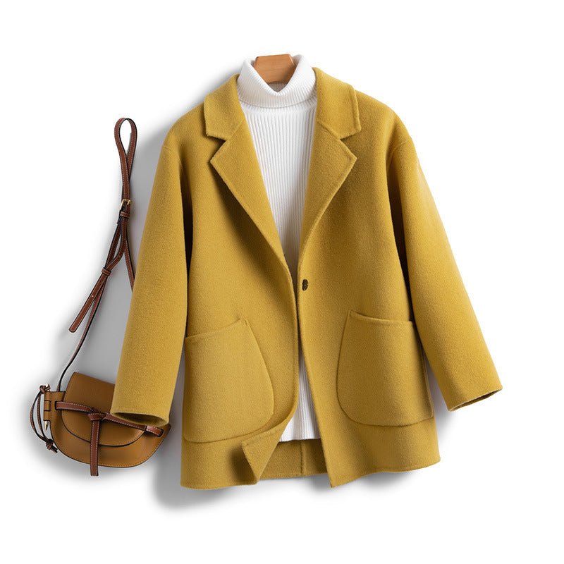 CLARA WOOL COAT (Yellow XS) - | Zavonix