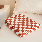 Classic Checkerboard Throw Blanket – Plush 100% Polyester Sofa Cover for Warmth and Comfort 7