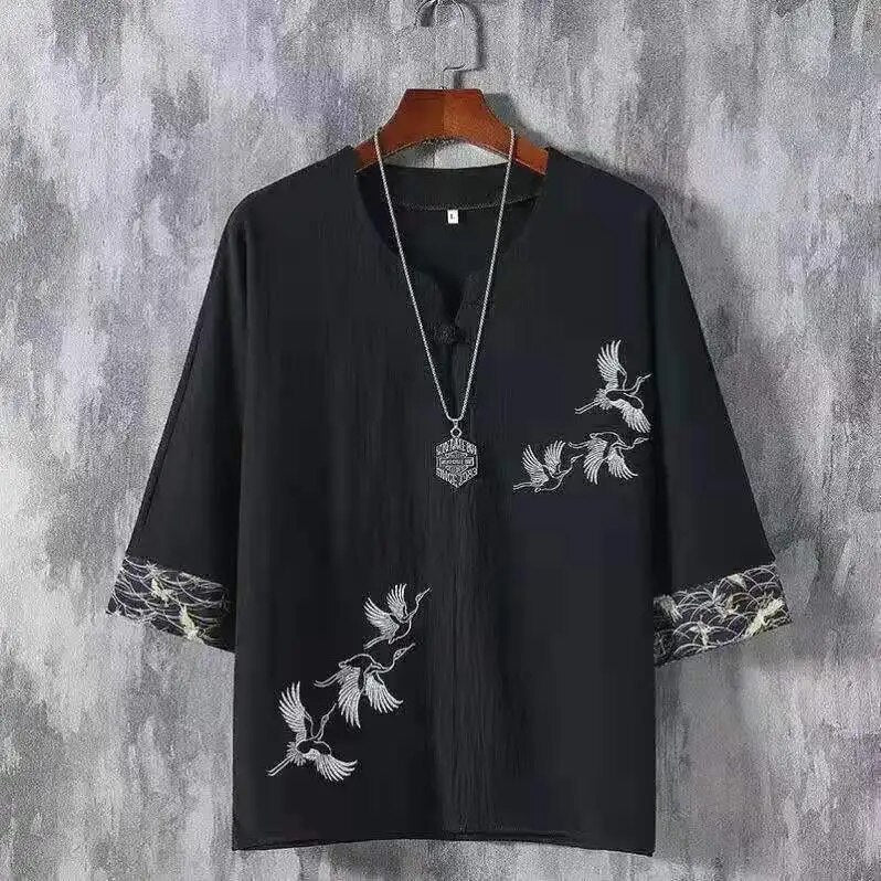 Classic Eastern Elegance Shirt Traditional Chinese Style Shirt (White XS) - | Zavonix