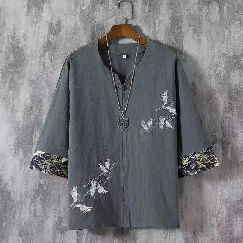 Classic Eastern Elegance Shirt Traditional Chinese Style Shirt (White XS) - | Zavonix