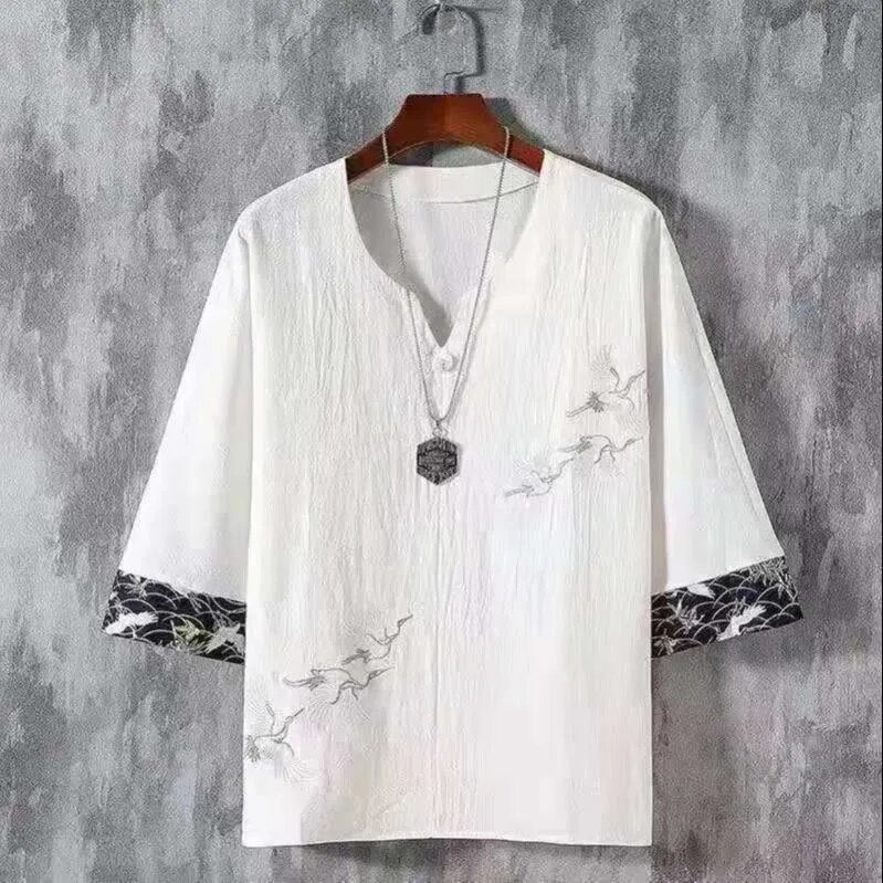 Classic Eastern Elegance Shirt Traditional Chinese Style Shirt (White XS) - | Zavonix