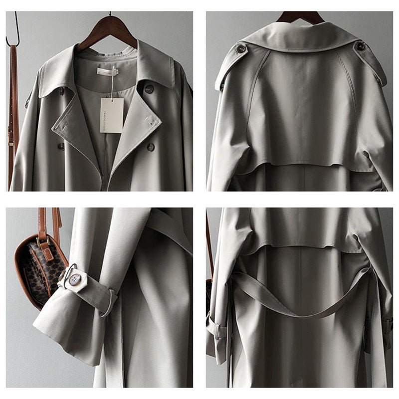 Classic Trench Coat RainGuard Coat (Gray XS) - | Zavonix