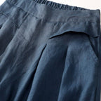 CLAUDIA LINEN PANTS (Mustard Yellow XS) - | Zavonix