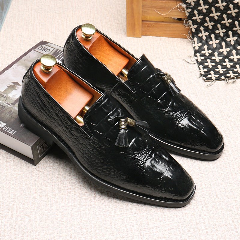 Crocodile Leather Loafers (Black US 6 / EU 38) - | Zavonix