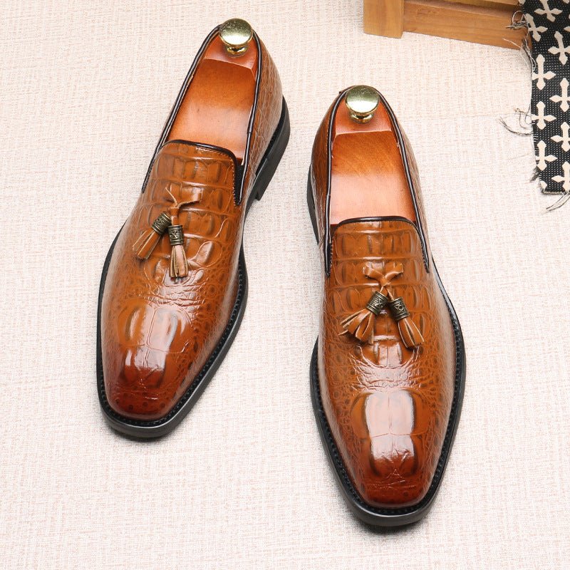 Crocodile Leather Loafers (Brown US 6 / EU 38) - | Zavonix