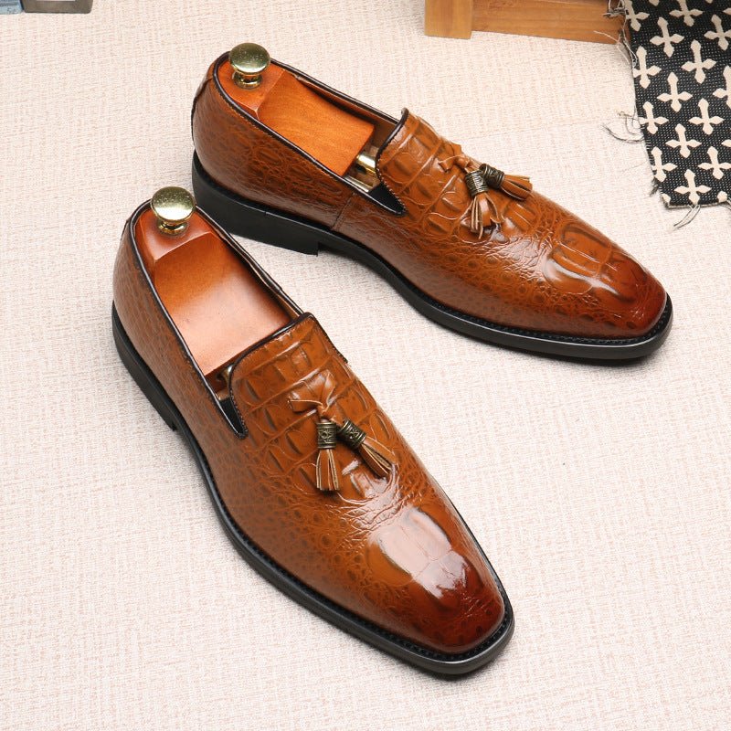 Crocodile Leather Loafers (Brown US 6 / EU 38) - | Zavonix